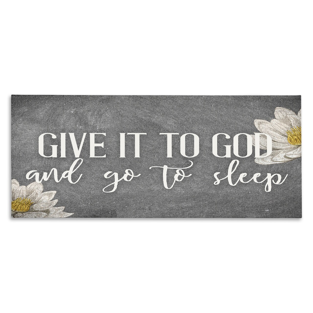 Stupell Industries Give It to God Grey Phrase Canvas Wall Art